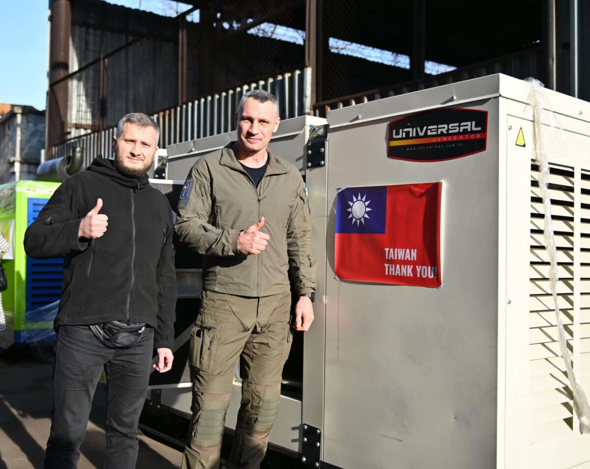Taiwan begins deliveries of electricity generators as part of aid for Ukraine